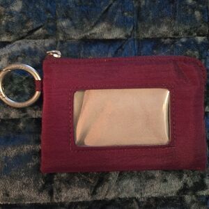 Baggallini Burgundy ID Holder Keychain Wallet